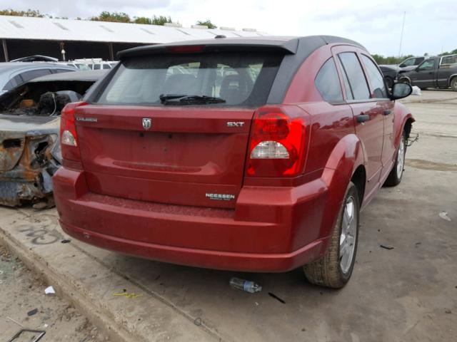 1B3HB48B88D617193 - 2008 DODGE CALIBER SX RED photo 4