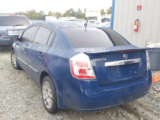 3N1AB6AP1BL730778 - 2011 NISSAN SENTRA 2.0 BLUE photo 3