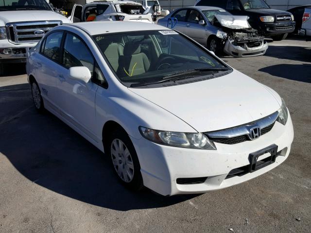 1HGFA46509L000143 - 2009 HONDA CIVIC GX WHITE photo 1