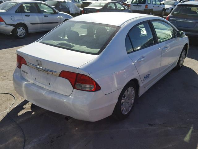 1HGFA46509L000143 - 2009 HONDA CIVIC GX WHITE photo 4