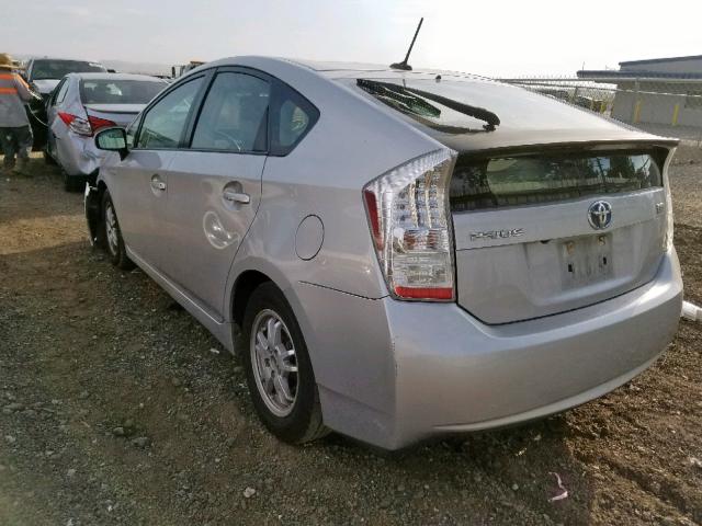 JTDKN3DU6A0081919 - 2010 TOYOTA PRIUS SILVER photo 3