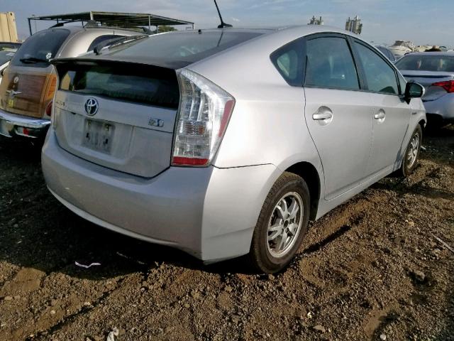 JTDKN3DU6A0081919 - 2010 TOYOTA PRIUS SILVER photo 4