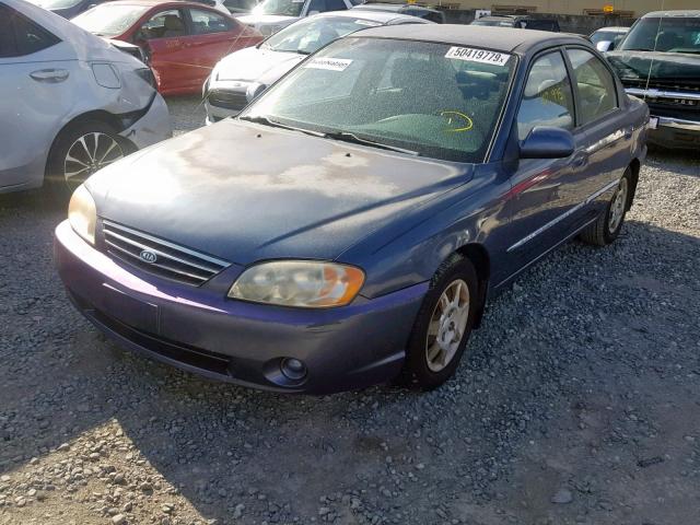 KNAFB121345316322 - 2004 KIA SPECTRA BA BLUE photo 2