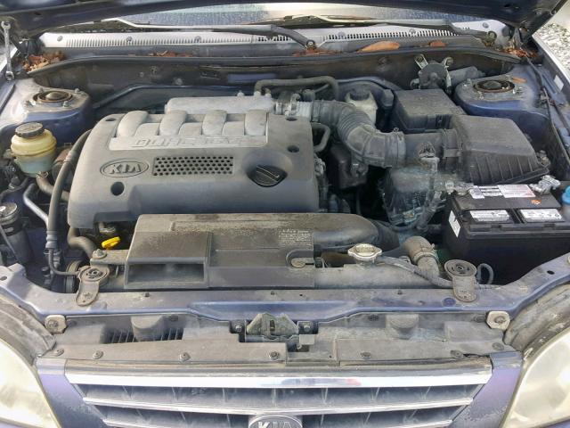 KNAFB121345316322 - 2004 KIA SPECTRA BA BLUE photo 7