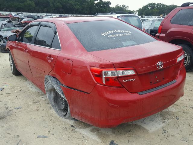 4T4BF1FK8CR207871 - 2012 TOYOTA CAMRY BASE BURGUNDY photo 3