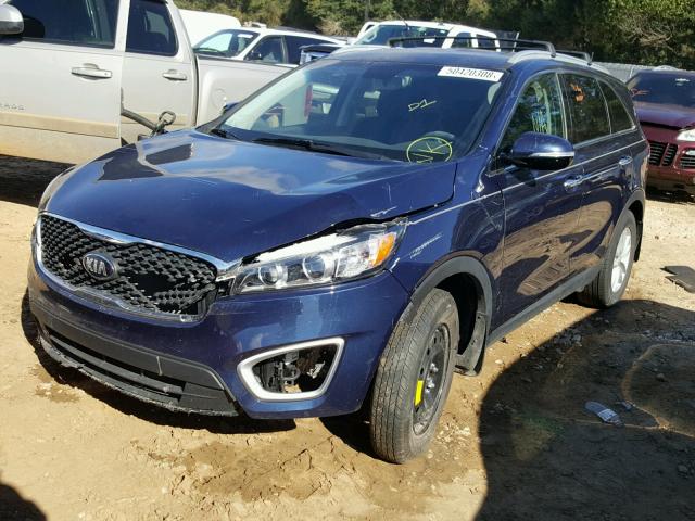 5XYPG4A39GG145536 - 2016 KIA SORENTO LX BLUE photo 2