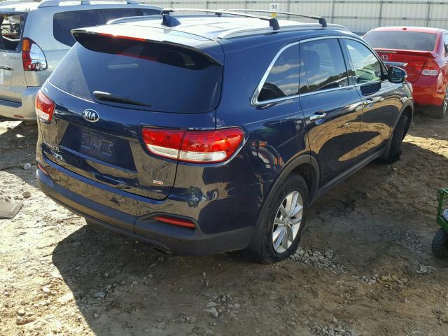 5XYPG4A39GG145536 - 2016 KIA SORENTO LX BLUE photo 4