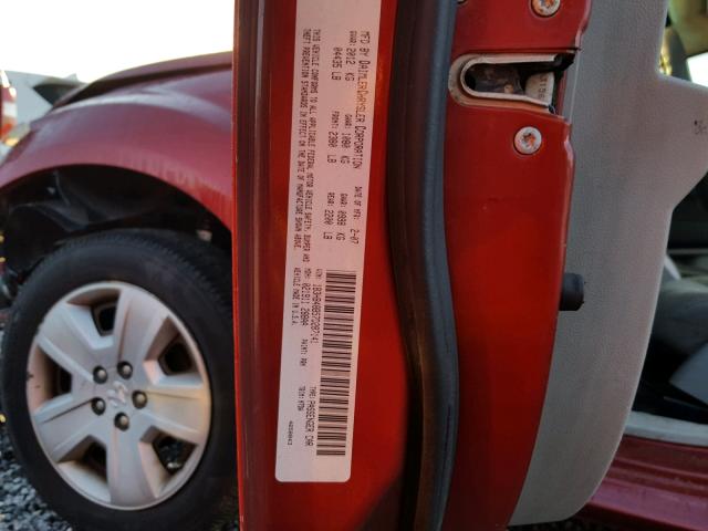 1B3HB48B57D287141 - 2007 DODGE CALIBER SX RED photo 10