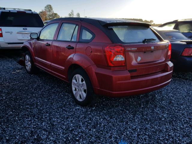 1B3HB48B57D287141 - 2007 DODGE CALIBER SX RED photo 3