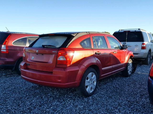 1B3HB48B57D287141 - 2007 DODGE CALIBER SX RED photo 4