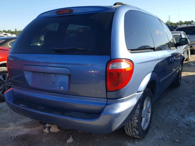 1D4GP45RX7B169940 - 2007 DODGE CARAVAN SX BLUE photo 4