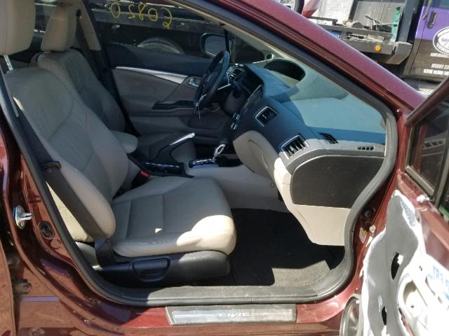 19XFB2F91EE247466 - 2014 HONDA CIVIC EXL 勃艮第红 照片 5
