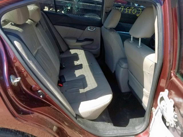 19XFB2F91EE247466 - 2014 HONDA CIVIC EXL 勃艮第红 照片 6