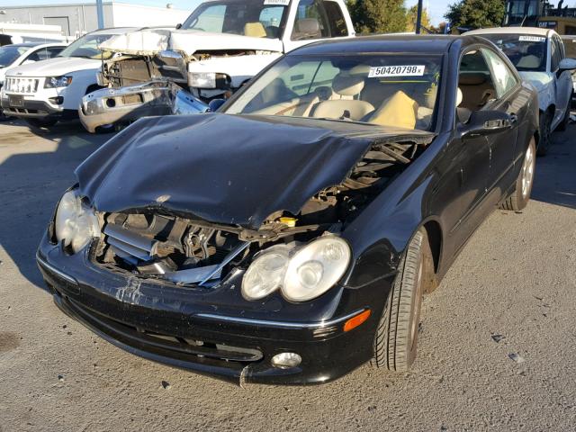 WDBTJ65J54F087443 - 2004 MERCEDES-BENZ CLK 320C BLACK photo 2