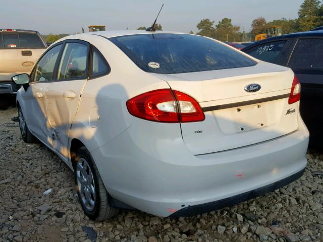 3FADP4BJXCM125492 - 2012 FORD FIESTA SE WHITE photo 3