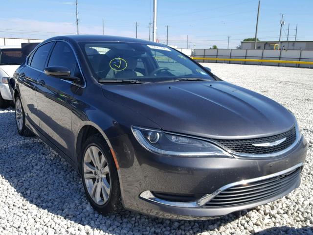 1C3CCCAB8GN116182 - 2016 CHRYSLER 200 LIMITE GRAY photo 1