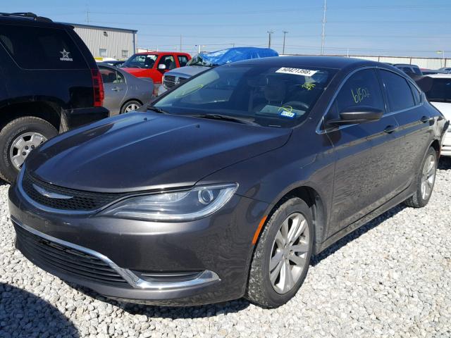 1C3CCCAB8GN116182 - 2016 CHRYSLER 200 LIMITE GRAY photo 2