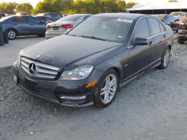 WDDGF4HB4CR213145 - 2012 MERCEDES-BENZ C 250 BLACK photo 2