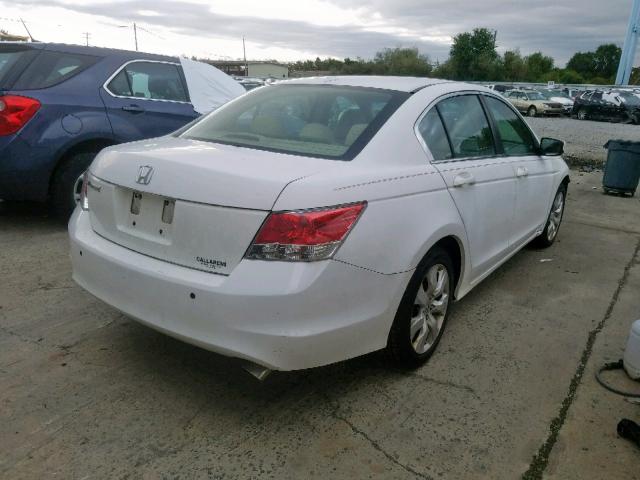 1HGCP26859A086416 - 2009 HONDA ACCORD EXL WHITE photo 4