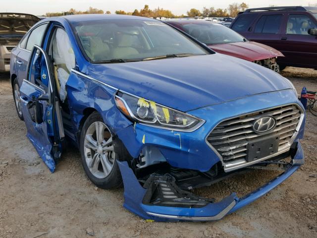 5NPE34AF0JH658929 - 2018 HYUNDAI SONATA SPO BLUE photo 1