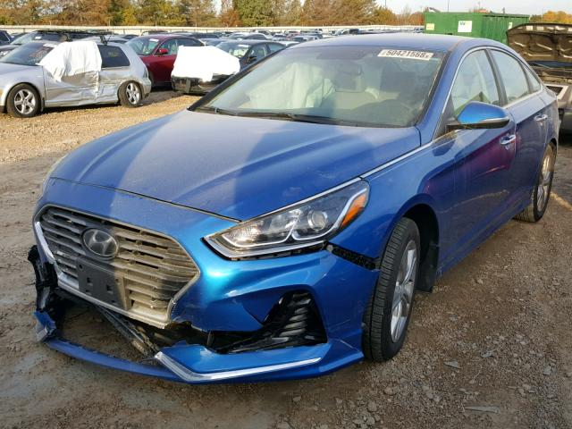 5NPE34AF0JH658929 - 2018 HYUNDAI SONATA SPO BLUE photo 2