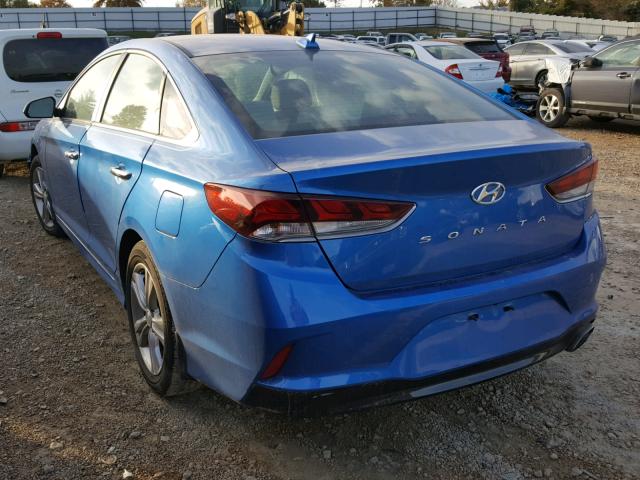 5NPE34AF0JH658929 - 2018 HYUNDAI SONATA SPO BLUE photo 3