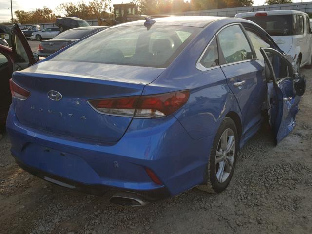 5NPE34AF0JH658929 - 2018 HYUNDAI SONATA SPO BLUE photo 4