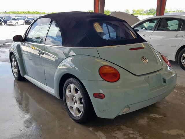 3VWCK21Y93M304563 - 2003 VOLKSWAGEN NEW BEETLE ლურჯი ფოტო 3