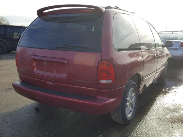 1B4GP45L5XB845314 - 1999 DODGE CARAVAN SE RED photo 4