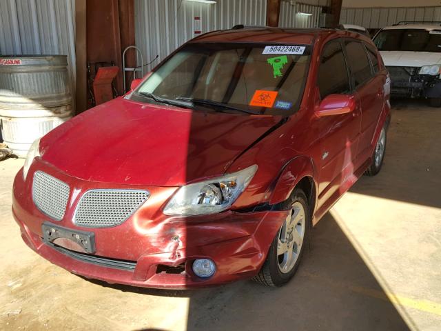 5Y2SL658X7Z412918 - 2007 PONTIAC VIBE RED photo 2