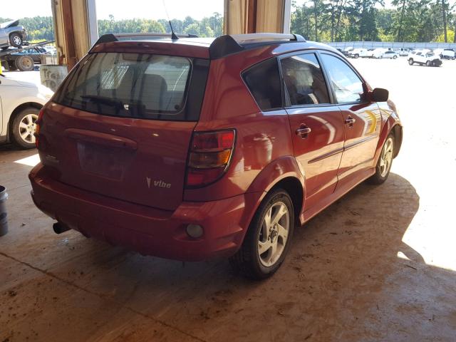 5Y2SL658X7Z412918 - 2007 PONTIAC VIBE RED photo 4