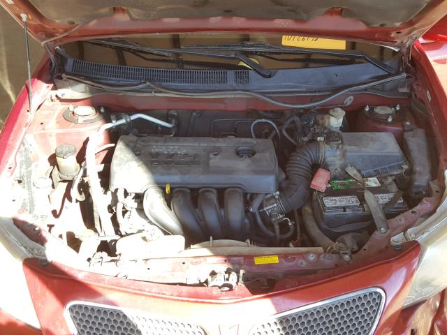 5Y2SL658X7Z412918 - 2007 PONTIAC VIBE RED photo 7