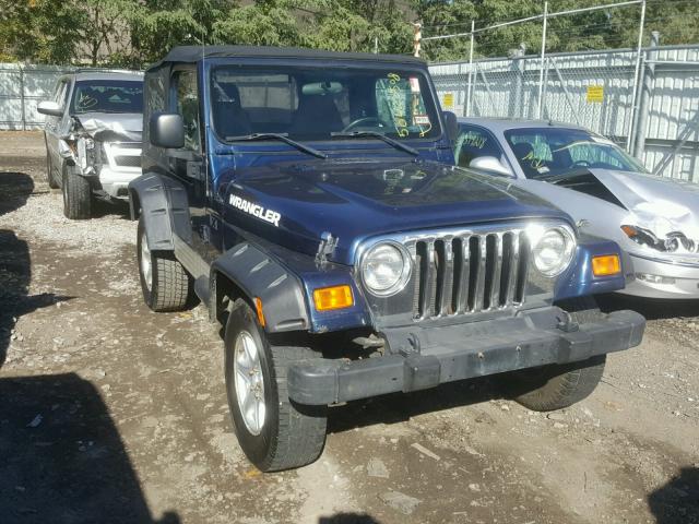 1J4FA39S55P321005 - 2005 JEEP WRANGLER X BLUE photo 1