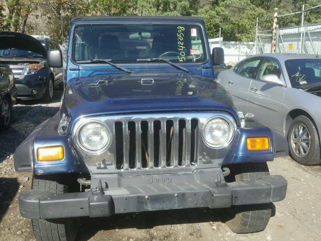 1J4FA39S55P321005 - 2005 JEEP WRANGLER X BLUE photo 9