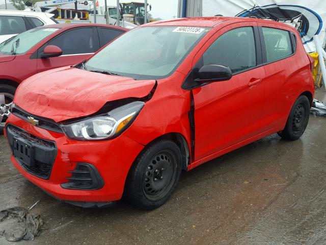 KL8CB6SA4GC561254 - 2016 CHEVROLET SPARK LS RED photo 2