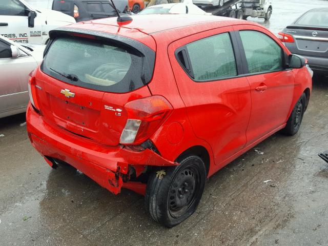 KL8CB6SA4GC561254 - 2016 CHEVROLET SPARK LS RED photo 4