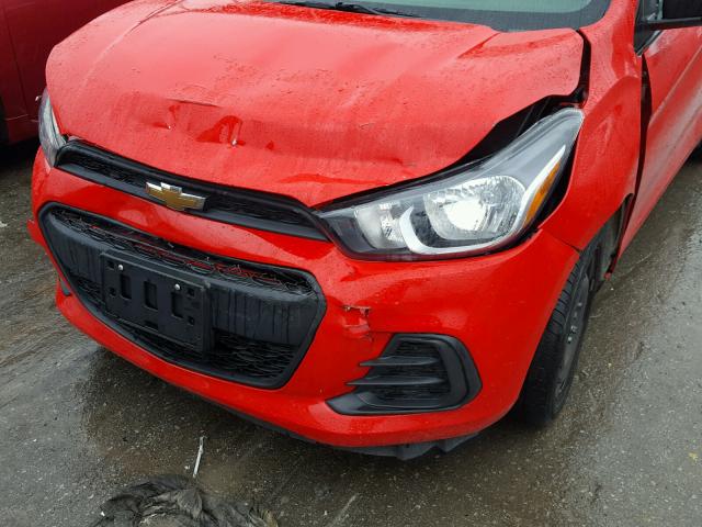 KL8CB6SA4GC561254 - 2016 CHEVROLET SPARK LS RED photo 9