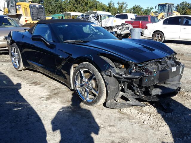 1G1YF3D77E5121895 - 2014 CHEVROLET CORVETTE S BLACK photo 1