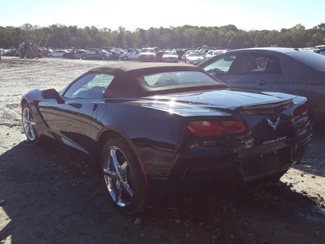 1G1YF3D77E5121895 - 2014 CHEVROLET CORVETTE S BLACK photo 3