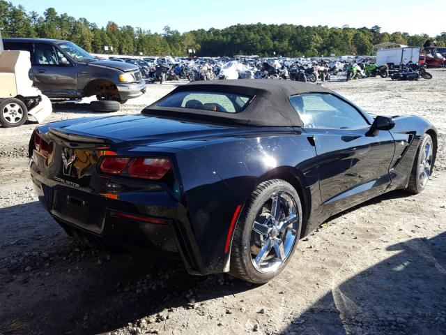 1G1YF3D77E5121895 - 2014 CHEVROLET CORVETTE S BLACK photo 4