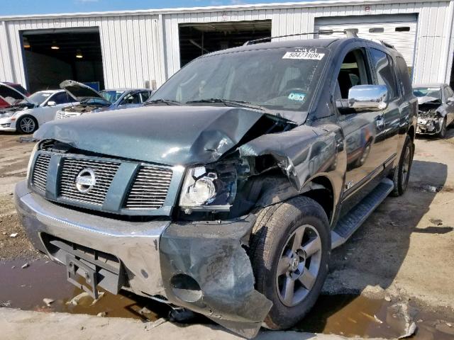 5N1AA08A05N706244 - 2005 NISSAN ARMADA SE GREEN photo 2