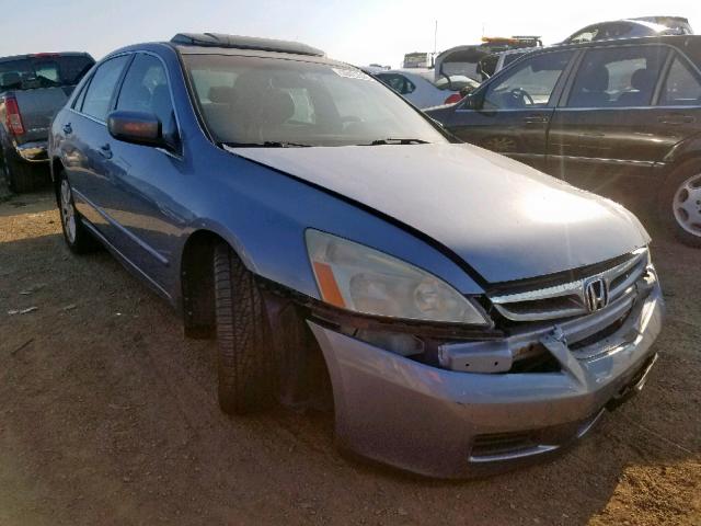 1HGCM66597A046987 - 2007 HONDA ACCORD EX BLUE photo 1