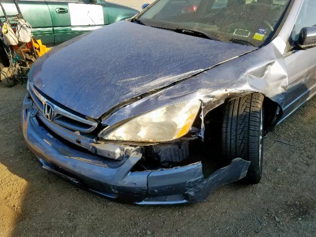 1HGCM66597A046987 - 2007 HONDA ACCORD EX BLUE photo 9