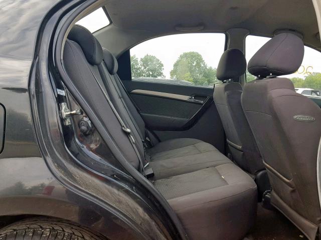 KL1TD56678B147448 - 2008 CHEVROLET AVEO BASE Қара фото 6