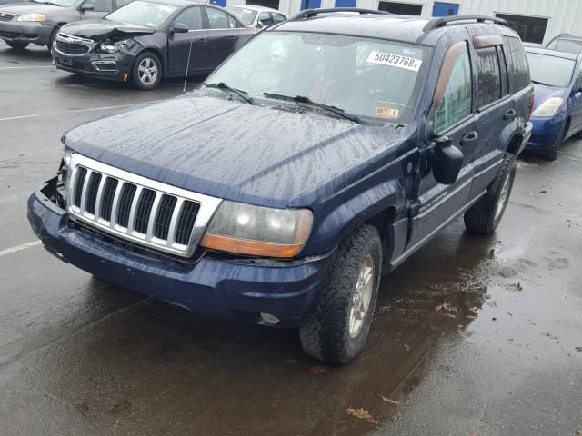 1J4GW48SX4C320242 - 2004 JEEP GRAND CHER BLUE photo 2