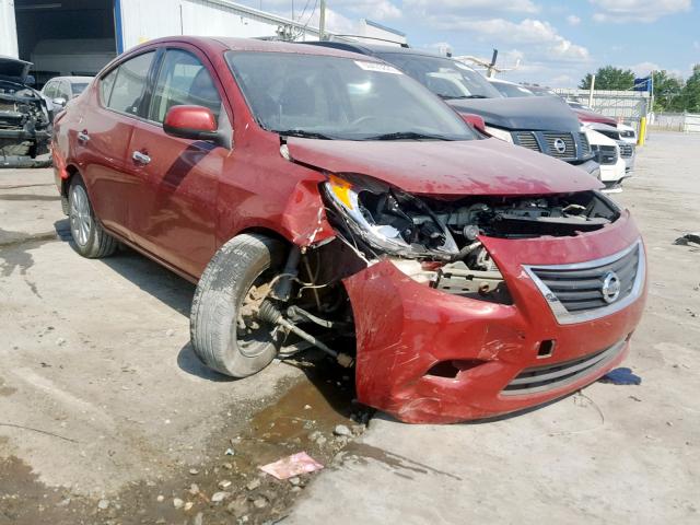 3N1CN7AP1EK464453 - 2014 NISSAN VERSA S RED photo 1