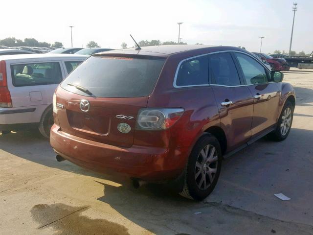 JM3ER29L470114296 - 2007 MAZDA CX-7 BURGUNDY photo 4