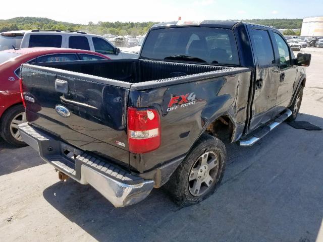 1FTPW14585KE14146 - 2005 FORD F150 SUPER BLACK photo 4