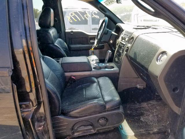 1FTPW14585KE14146 - 2005 FORD F150 SUPER BLACK photo 5