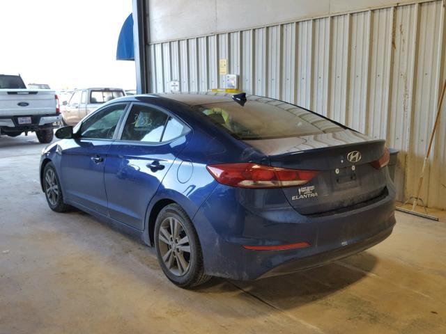 5NPD84LF6HH088634 - 2017 HYUNDAI ELANTRA BLUE photo 3